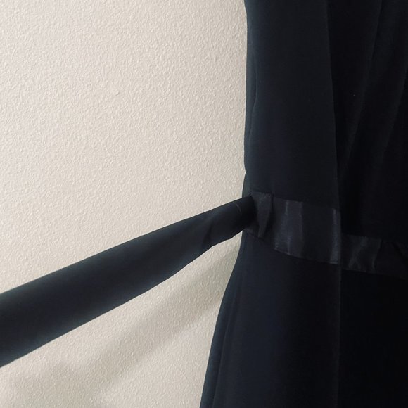 Hobbs of London Dress Black Silk Wrap Chiffon Size 10 - Picture 7 of 10